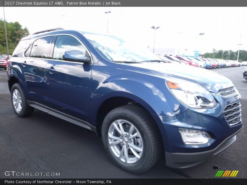 Patriot Blue Metallic / Jet Black 2017 Chevrolet Equinox LT AWD