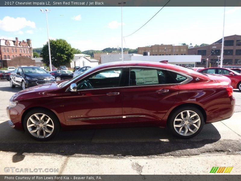 Siren Red Tintcoat / Jet Black 2017 Chevrolet Impala LZ