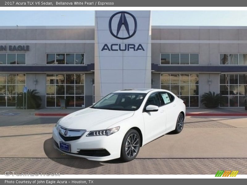 Bellanova White Pearl / Espresso 2017 Acura TLX V6 Sedan