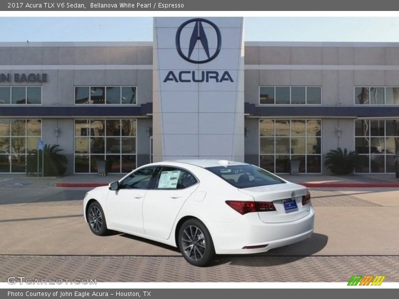 Bellanova White Pearl / Espresso 2017 Acura TLX V6 Sedan