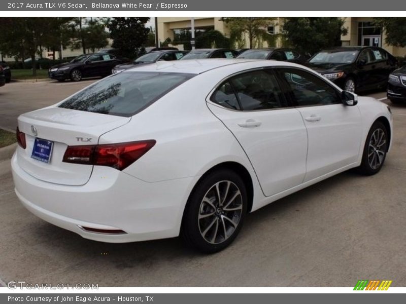 Bellanova White Pearl / Espresso 2017 Acura TLX V6 Sedan