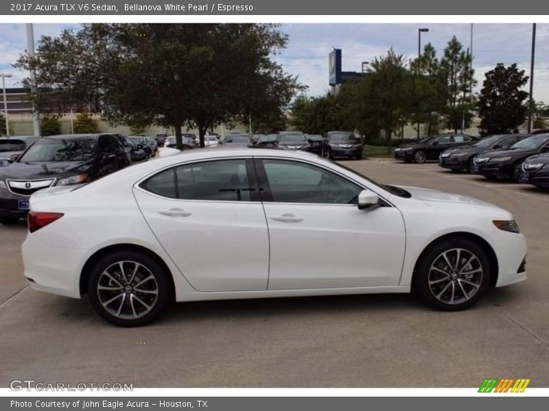 Bellanova White Pearl / Espresso 2017 Acura TLX V6 Sedan