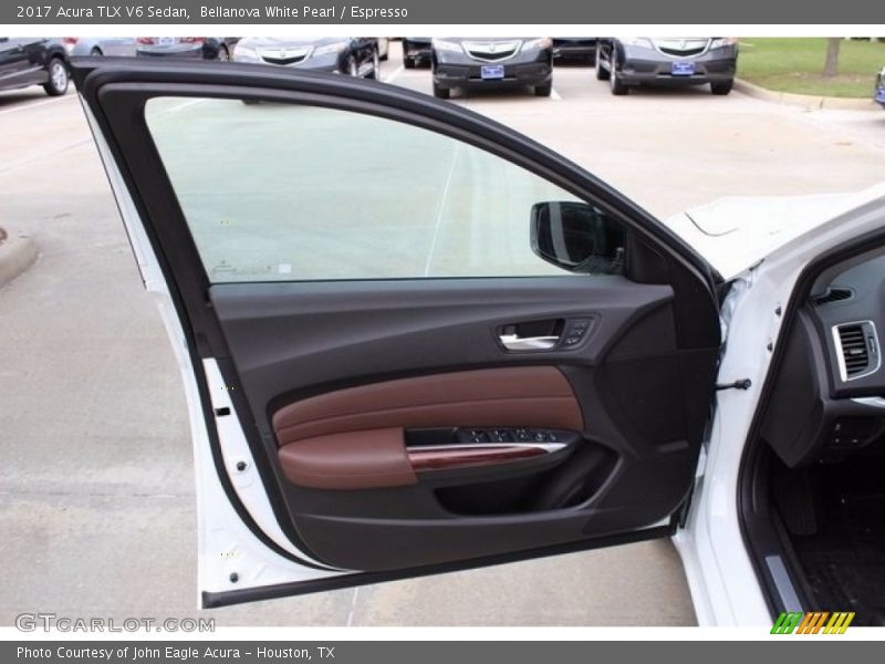 Bellanova White Pearl / Espresso 2017 Acura TLX V6 Sedan