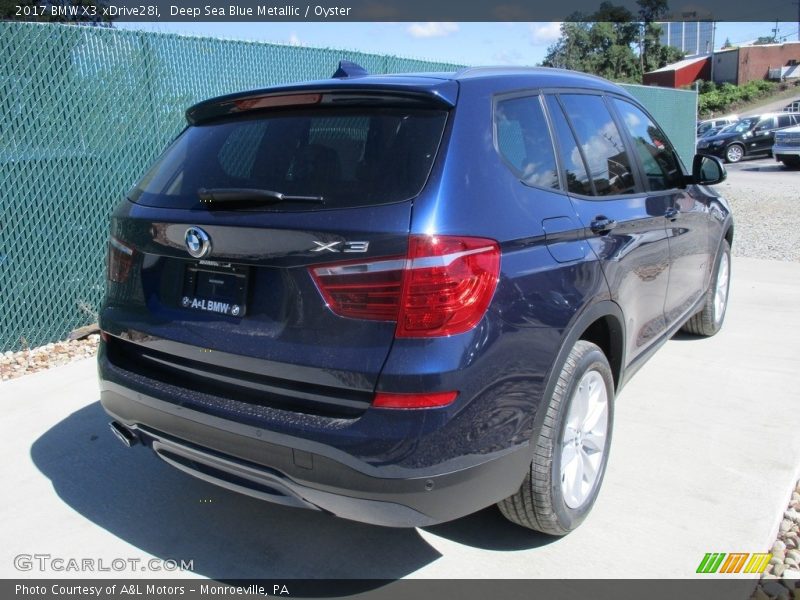 Deep Sea Blue Metallic / Oyster 2017 BMW X3 xDrive28i