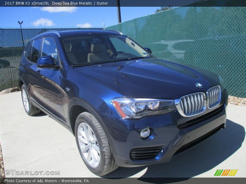 Deep Sea Blue Metallic / Oyster 2017 BMW X3 xDrive28i