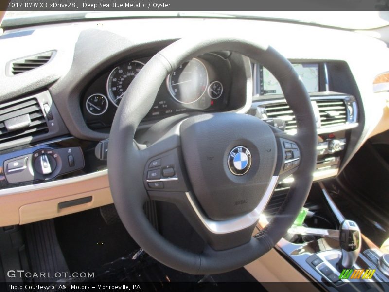 Deep Sea Blue Metallic / Oyster 2017 BMW X3 xDrive28i