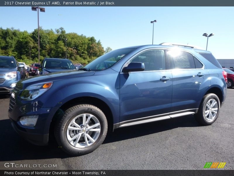 Patriot Blue Metallic / Jet Black 2017 Chevrolet Equinox LT AWD