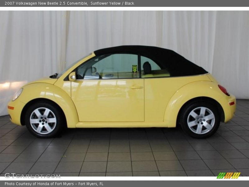 Sunflower Yellow / Black 2007 Volkswagen New Beetle 2.5 Convertible