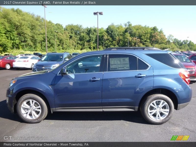 Patriot Blue Metallic / Jet Black 2017 Chevrolet Equinox LT AWD