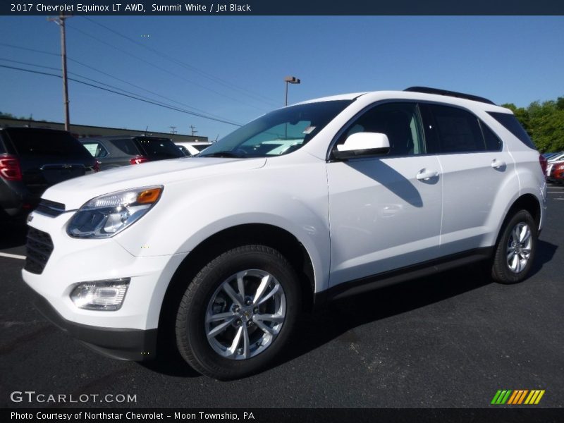 Summit White / Jet Black 2017 Chevrolet Equinox LT AWD