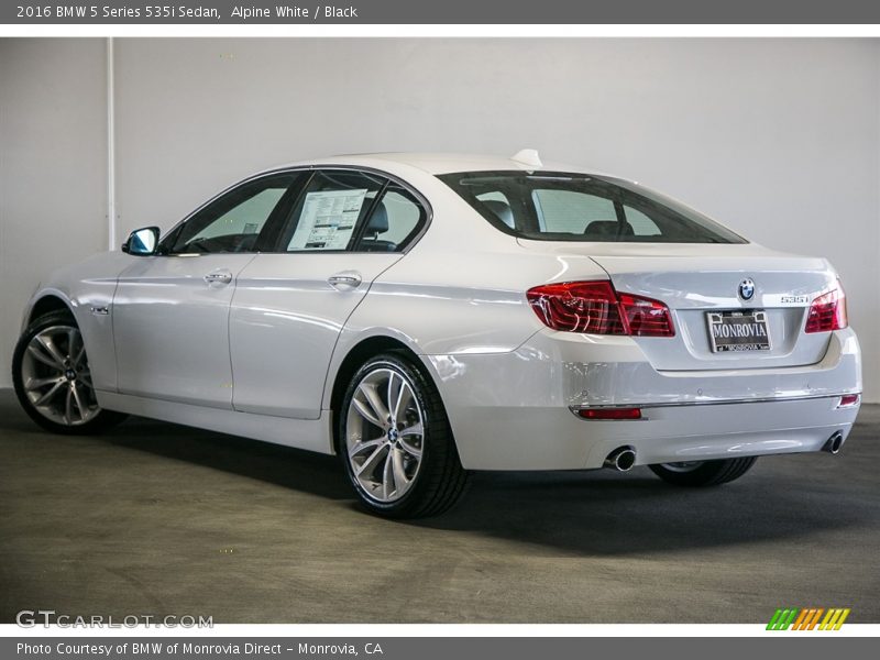 Alpine White / Black 2016 BMW 5 Series 535i Sedan