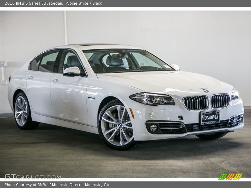 Alpine White / Black 2016 BMW 5 Series 535i Sedan