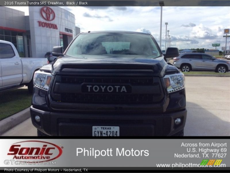 Black / Black 2016 Toyota Tundra SR5 CrewMax