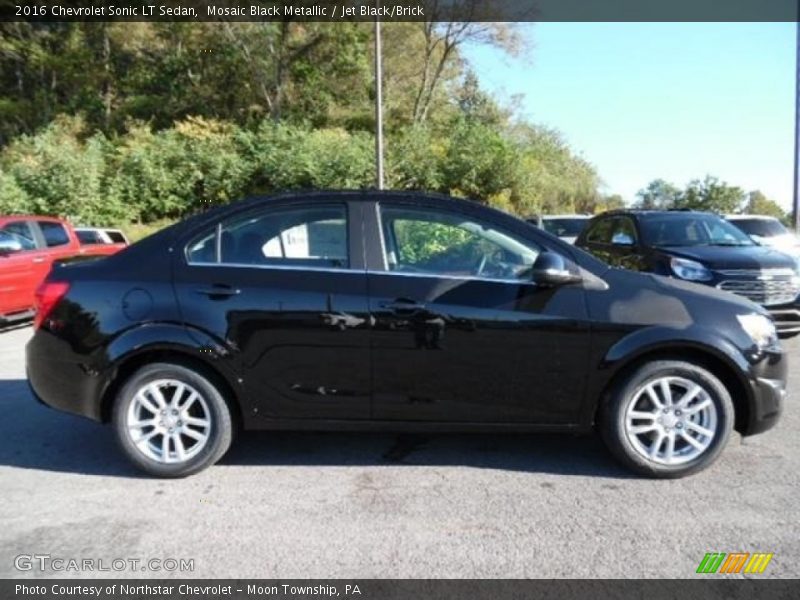 Mosaic Black Metallic / Jet Black/Brick 2016 Chevrolet Sonic LT Sedan