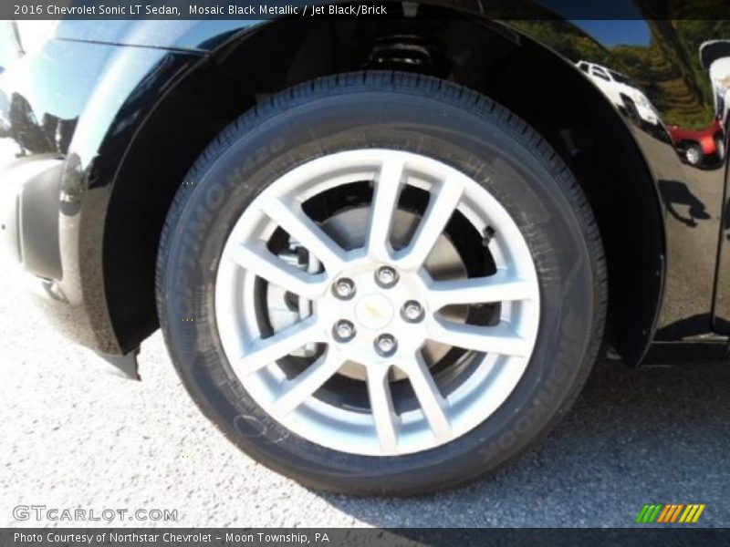 Mosaic Black Metallic / Jet Black/Brick 2016 Chevrolet Sonic LT Sedan