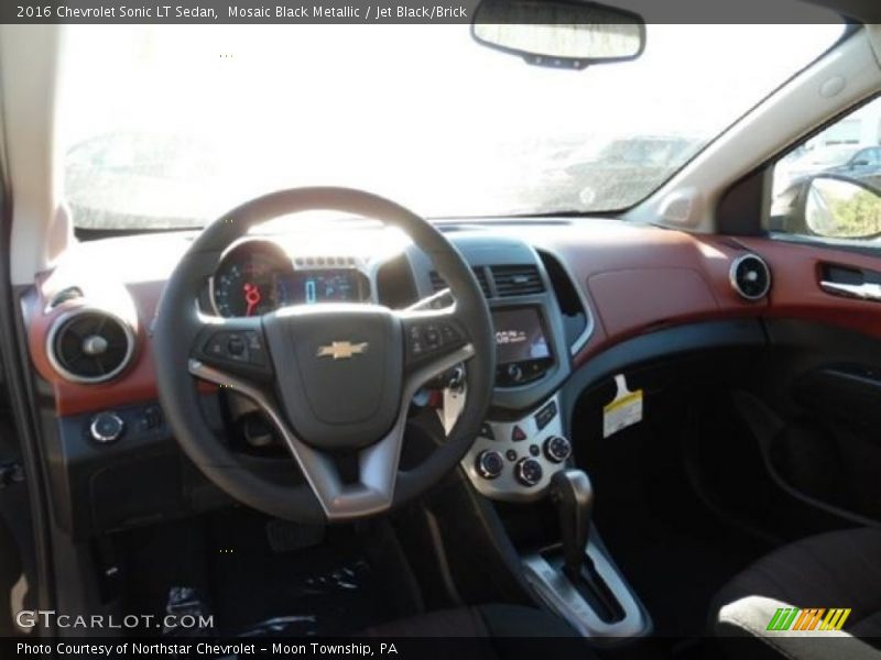 Mosaic Black Metallic / Jet Black/Brick 2016 Chevrolet Sonic LT Sedan