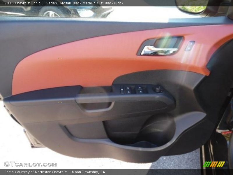 Mosaic Black Metallic / Jet Black/Brick 2016 Chevrolet Sonic LT Sedan