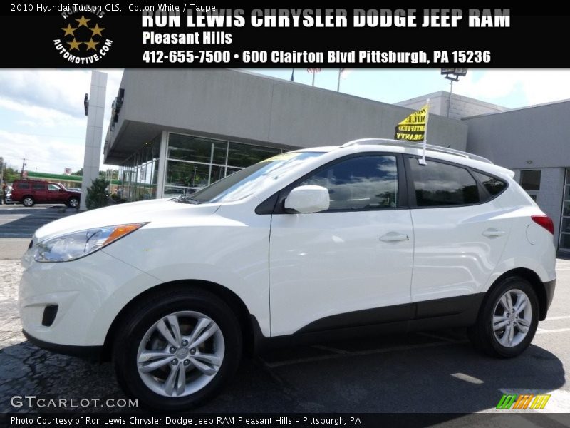 Cotton White / Taupe 2010 Hyundai Tucson GLS
