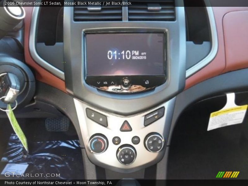 Mosaic Black Metallic / Jet Black/Brick 2016 Chevrolet Sonic LT Sedan