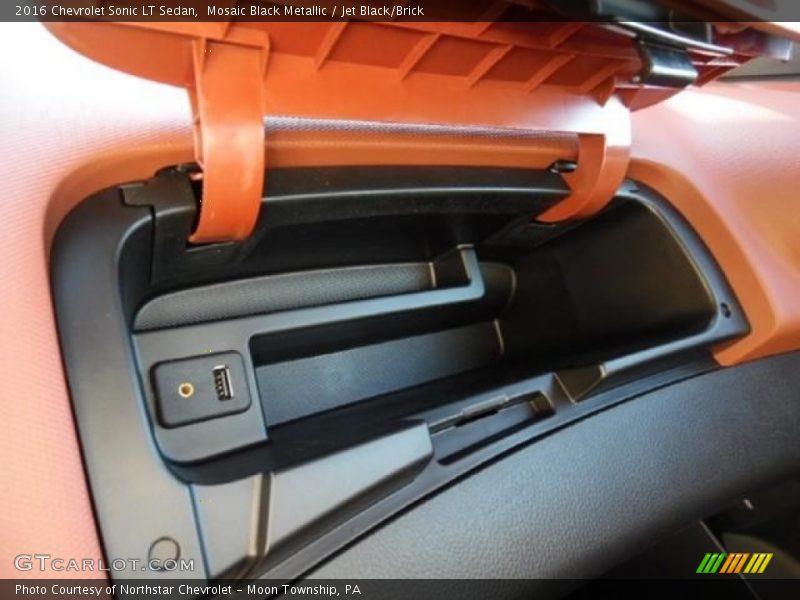 Mosaic Black Metallic / Jet Black/Brick 2016 Chevrolet Sonic LT Sedan