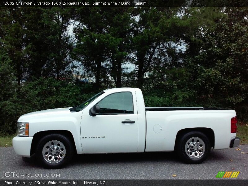 Summit White / Dark Titanium 2009 Chevrolet Silverado 1500 LS Regular Cab