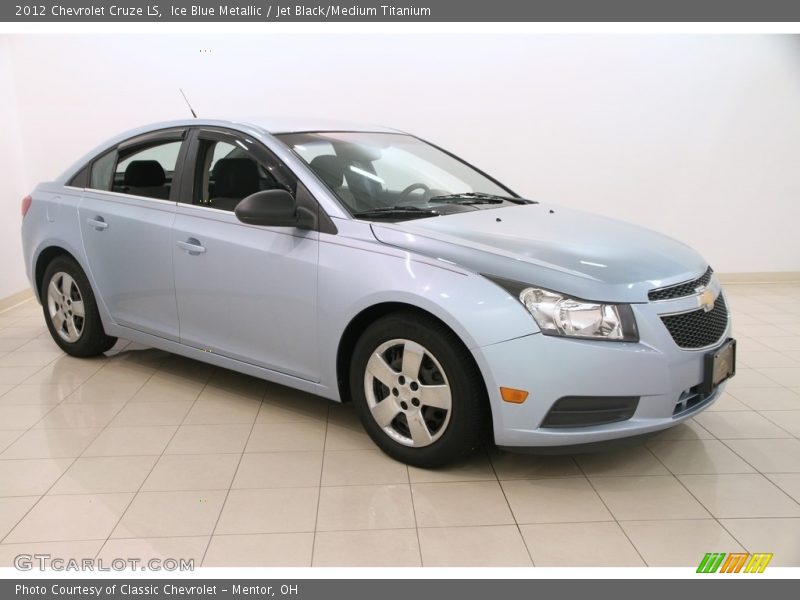 Ice Blue Metallic / Jet Black/Medium Titanium 2012 Chevrolet Cruze LS