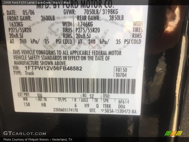 Black / Black 2006 Ford F150 Lariat SuperCrew