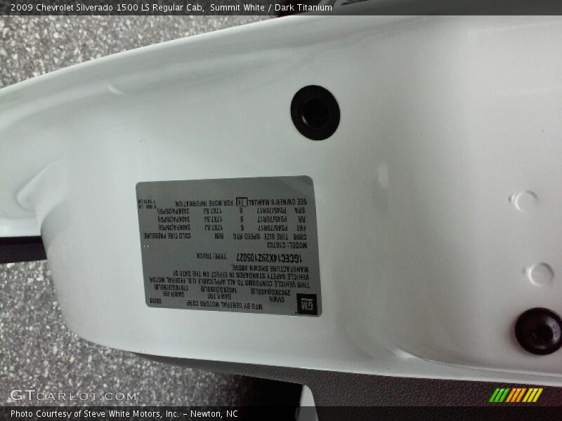 Summit White / Dark Titanium 2009 Chevrolet Silverado 1500 LS Regular Cab