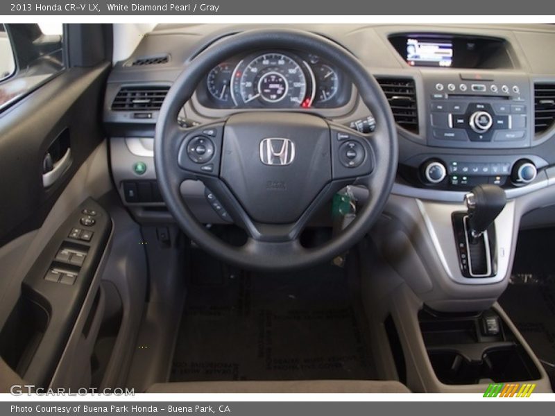 White Diamond Pearl / Gray 2013 Honda CR-V LX