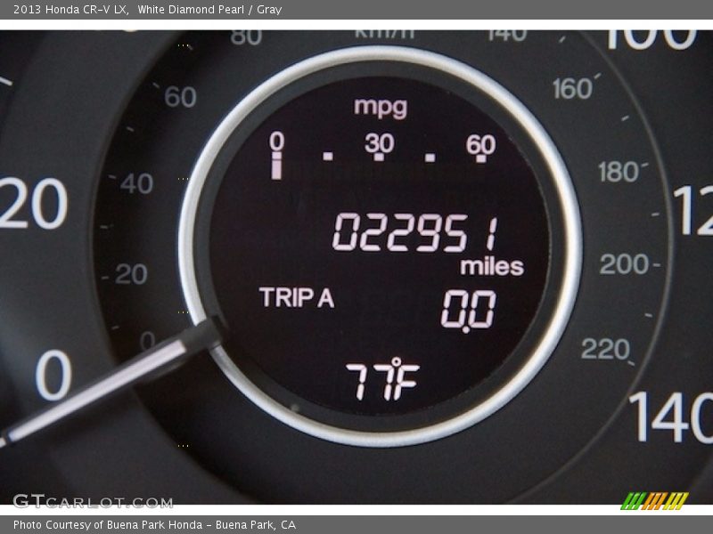 White Diamond Pearl / Gray 2013 Honda CR-V LX