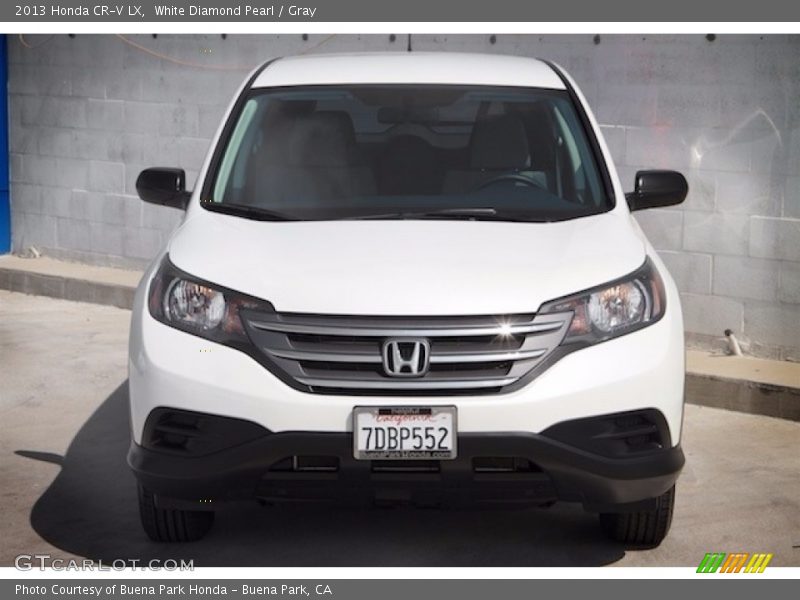 White Diamond Pearl / Gray 2013 Honda CR-V LX