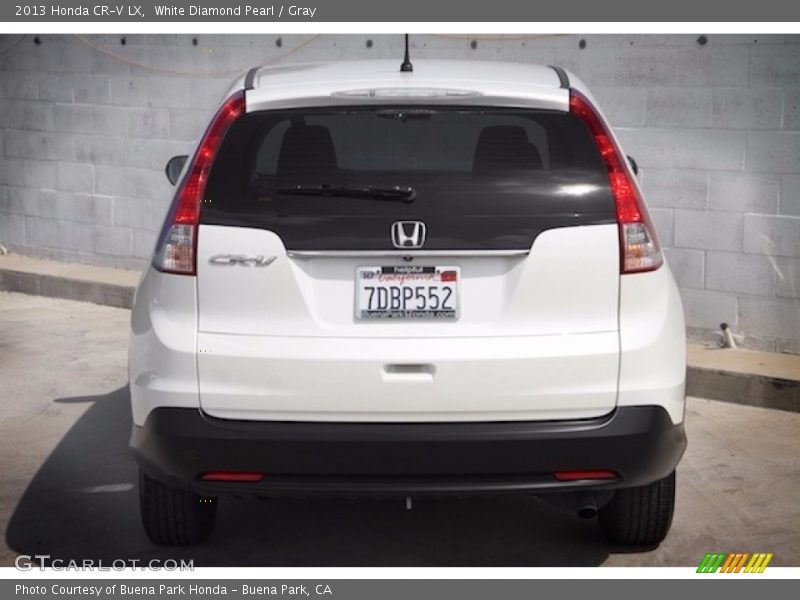 White Diamond Pearl / Gray 2013 Honda CR-V LX