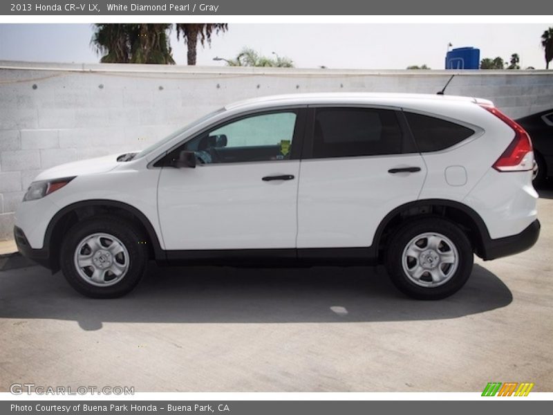 White Diamond Pearl / Gray 2013 Honda CR-V LX