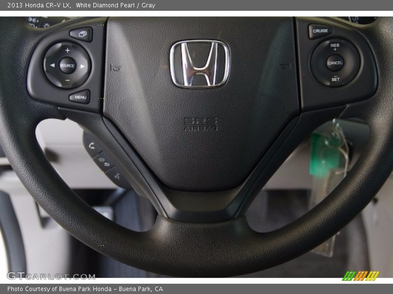 White Diamond Pearl / Gray 2013 Honda CR-V LX