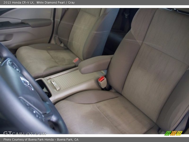 White Diamond Pearl / Gray 2013 Honda CR-V LX