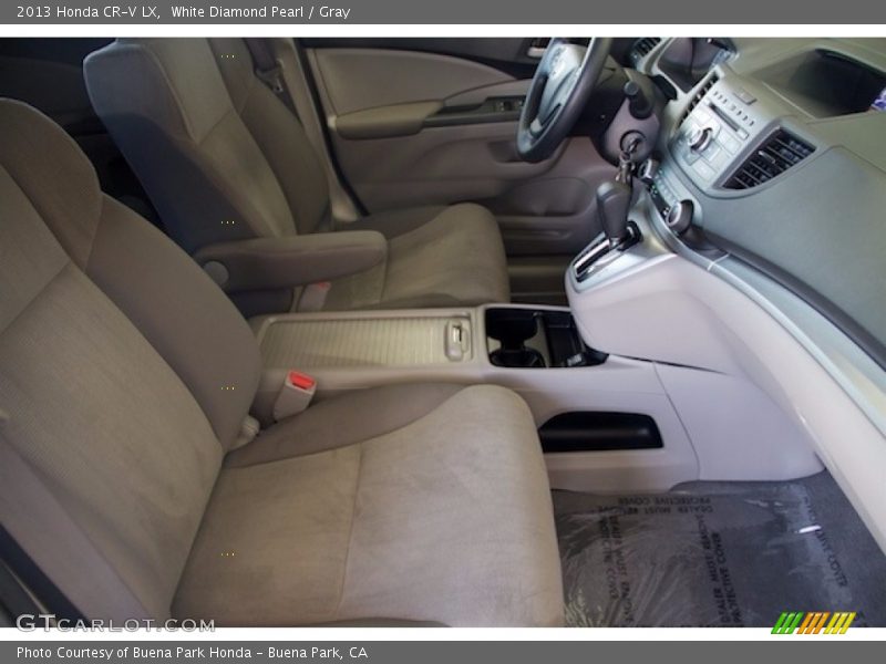 White Diamond Pearl / Gray 2013 Honda CR-V LX