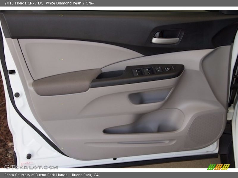 White Diamond Pearl / Gray 2013 Honda CR-V LX