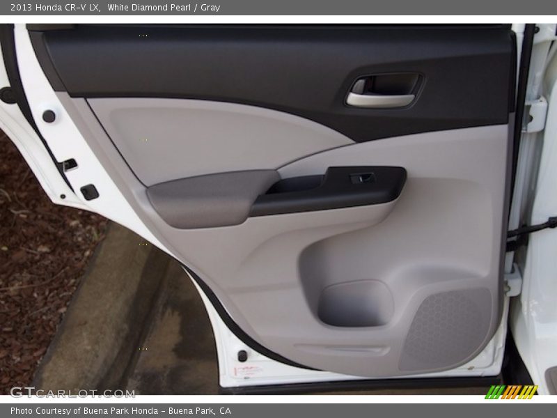 White Diamond Pearl / Gray 2013 Honda CR-V LX