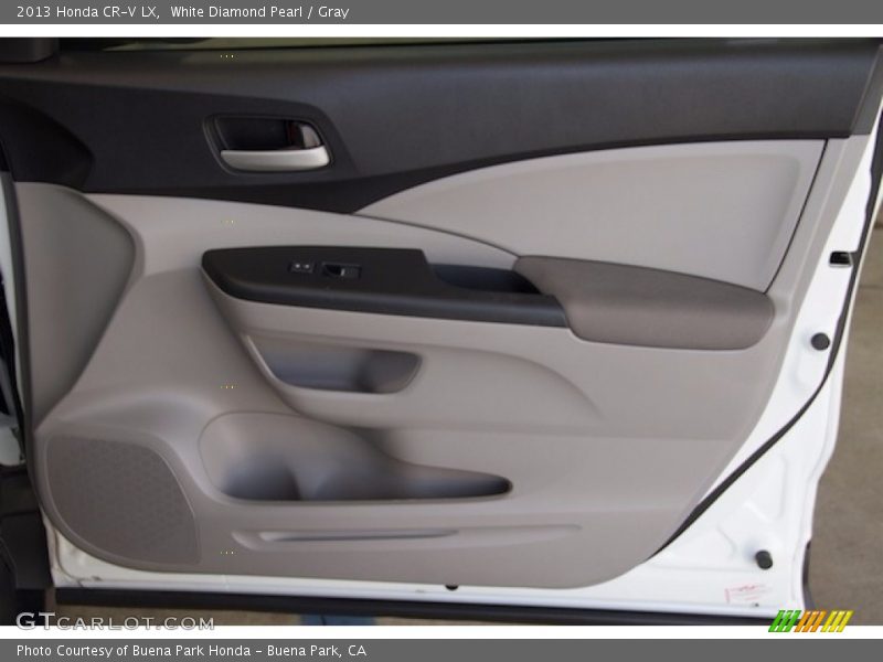 White Diamond Pearl / Gray 2013 Honda CR-V LX