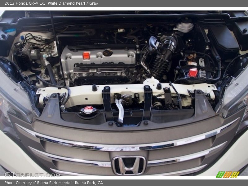 White Diamond Pearl / Gray 2013 Honda CR-V LX
