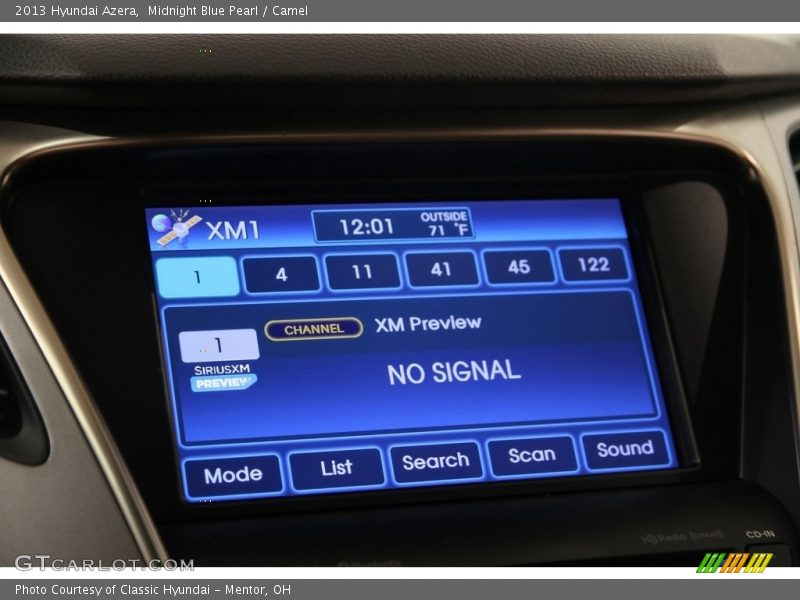 Midnight Blue Pearl / Camel 2013 Hyundai Azera