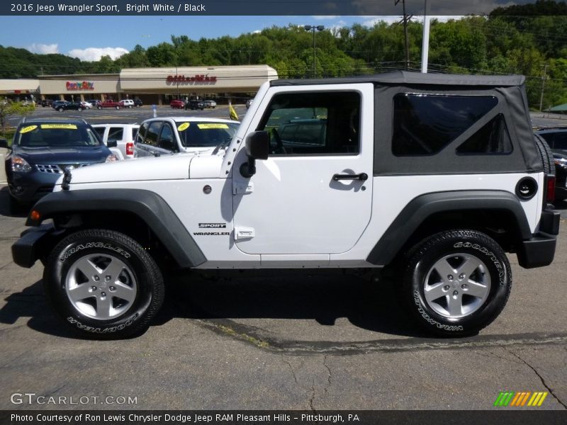 Bright White / Black 2016 Jeep Wrangler Sport