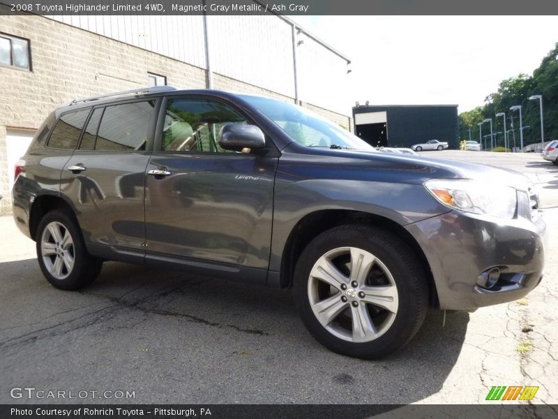 Magnetic Gray Metallic / Ash Gray 2008 Toyota Highlander Limited 4WD