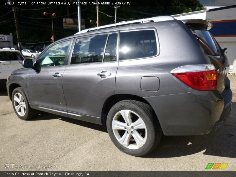 Magnetic Gray Metallic / Ash Gray 2008 Toyota Highlander Limited 4WD