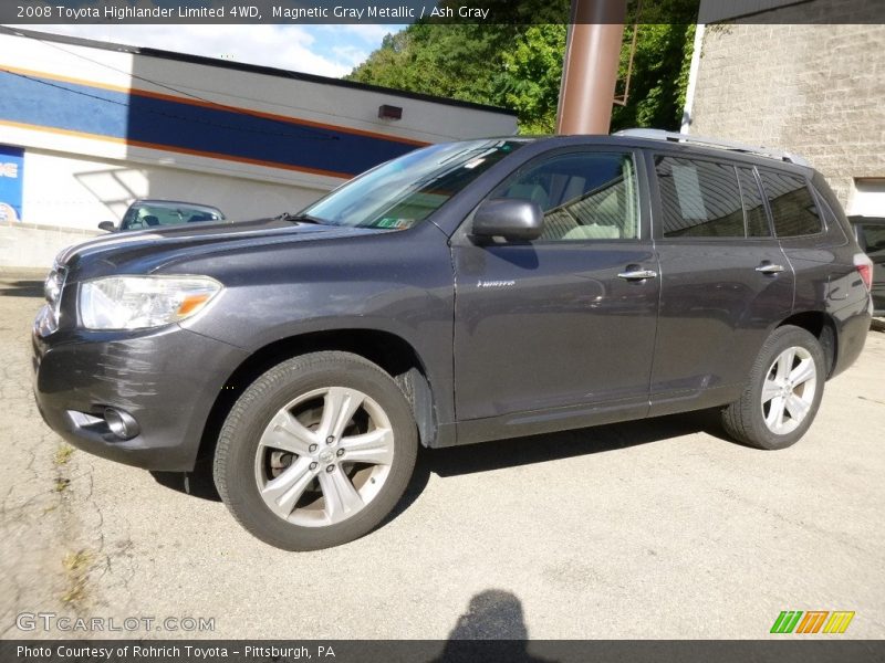 Magnetic Gray Metallic / Ash Gray 2008 Toyota Highlander Limited 4WD