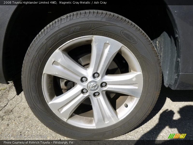 Magnetic Gray Metallic / Ash Gray 2008 Toyota Highlander Limited 4WD