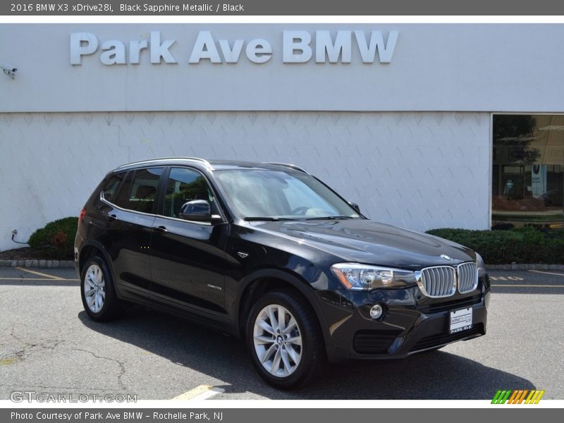 Black Sapphire Metallic / Black 2016 BMW X3 xDrive28i