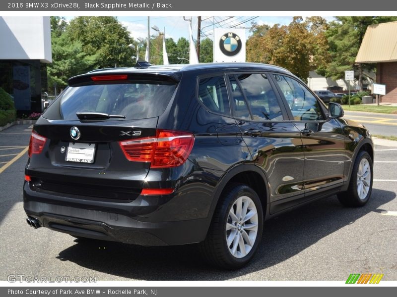 Black Sapphire Metallic / Black 2016 BMW X3 xDrive28i