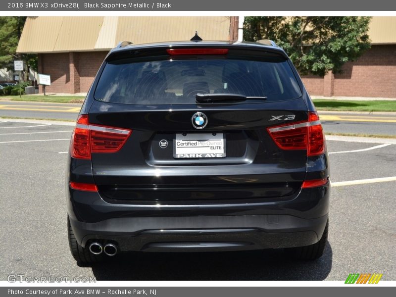 Black Sapphire Metallic / Black 2016 BMW X3 xDrive28i
