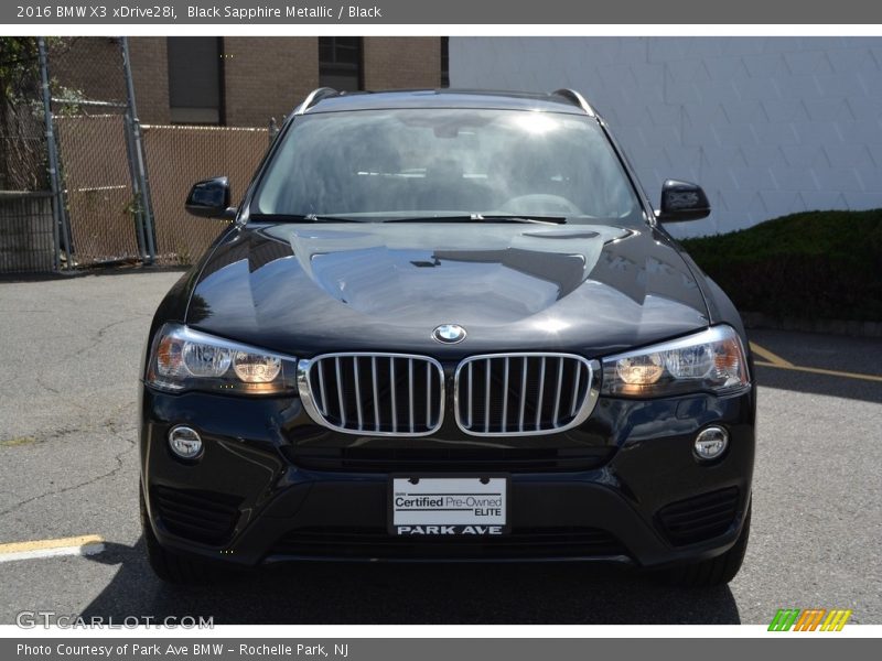 Black Sapphire Metallic / Black 2016 BMW X3 xDrive28i